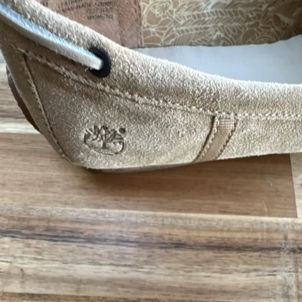 Timberland‎ Beige Leather Moccasin Comfort Shoes Women's US 11 Bow Accent Flat